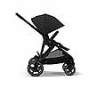 Коляска прогулянкова з двомісним шасі Cybex Gazelle S BLK Moon Black Чорна, фото 6