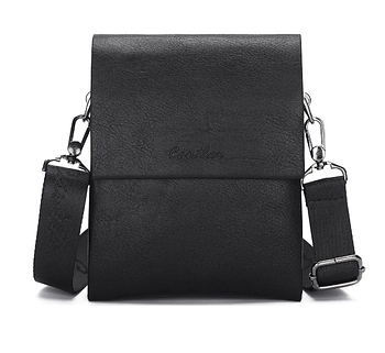 Чоловіча сумка з клапаном та довгим ремінцем 20*16 см зі штучної шкіри Kabir