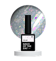 NAILSOFTHEDAY Potal base 17 – ніжно-молочна база з голографік стильною поталлю, 10 мл