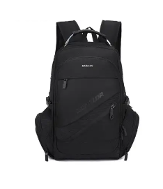 Рюкзак чорний спортивний міський 47*32 см на блискавці з кишенею Kabir