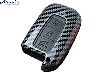 Чехол на пульт сигнализации силиконовый Hyundai ZN 3 Carbon 924
