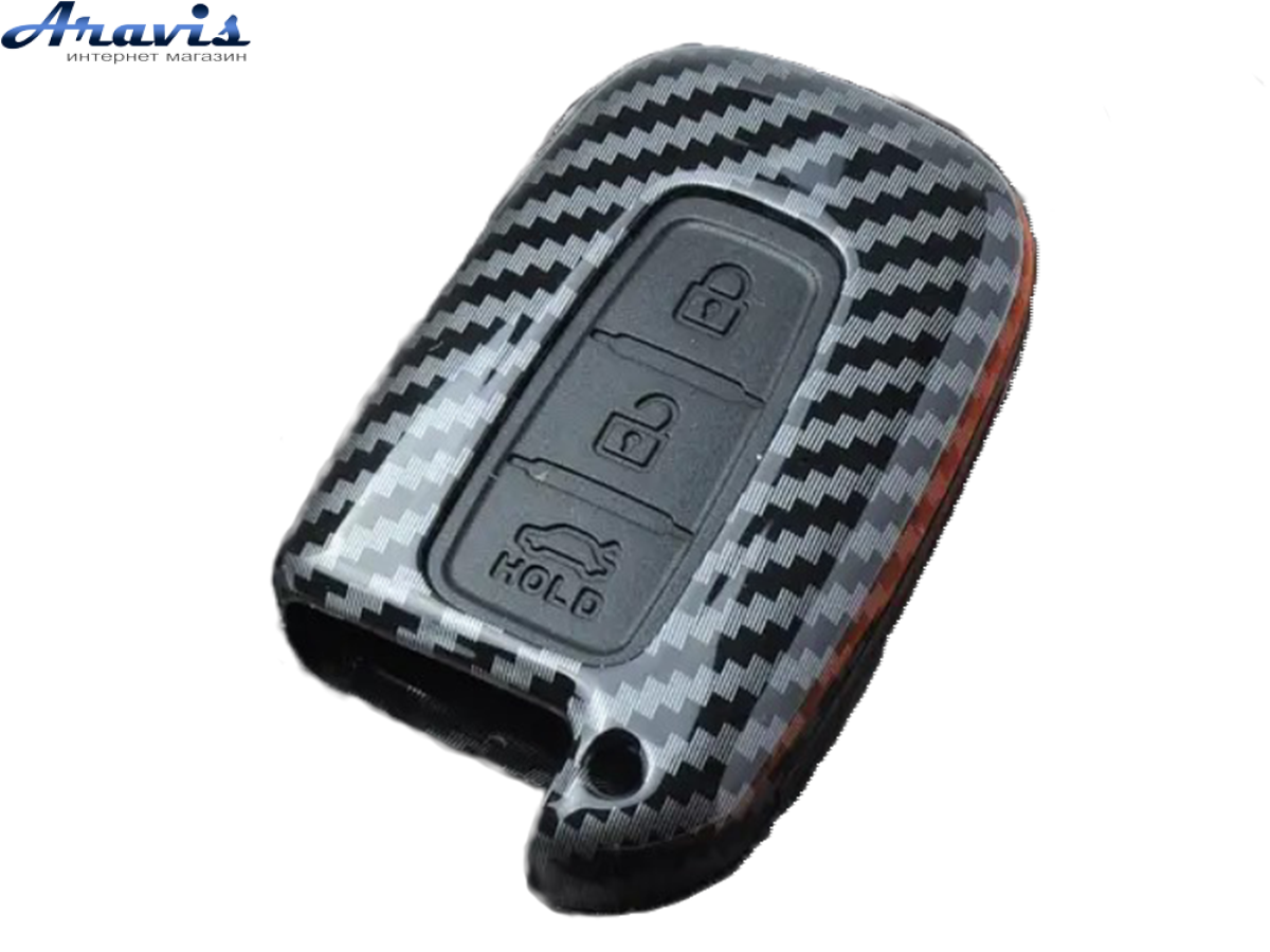 Чехол на пульт сигнализации силиконовый Hyundai ZN 3 Carbon 924 - фото 1 - id-p2230381305