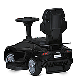 Каталка-толокар з мотором (музика, світло, 1 мотор 25W, акумулятор 6V4,5AH) M 5777EBL-2 Чорний, фото 7