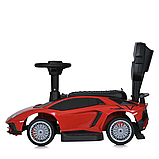 Каталка-толокар з мотором (музика, світло, 1 мотор 25W, акумулятор 6V4,5AH) M 5777EBL-3 Червоний, фото 4