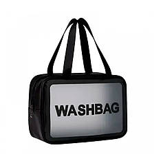 Косметичка органайзер Beauty Case на блискавці з ручкою чорна, розмір L (91290)