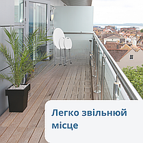 Стіл круглий 80 см Стіл time eco Пластиковий стіл для пікніка Складні столи сталь Круглий розкладний стіл, фото 5