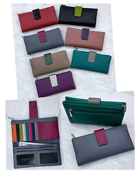 Гаманець жіночий на магніті 19*9 см зі штучної шкіри у різних кольорах Kabir