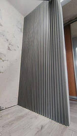 Декоративна стінова рейка сталева сіра 3000*160*23мм (D) SW-00001528 AL 841