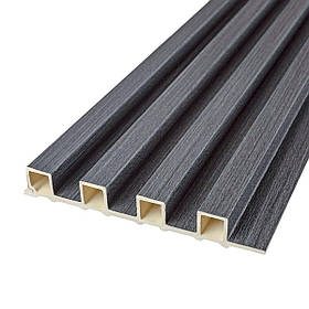 Декоративна стінова рейка графіт 3000*160*23мм (D) SW-00001529 AL 842