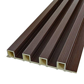 Декоративна стінова рейка горіх 3000*160*23мм (D) SW-00001535 AL 848