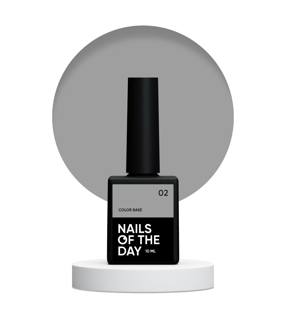 NAILSOFTHEDAY Сolor base 02 – кольорова база для нігтів (світло-сірий), 10 мл, фото 1