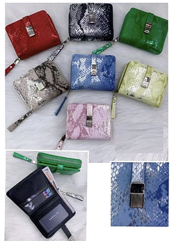 Гаманець жіночий на кнопці 13*9 см зі штучної шкіри у різних кольорах Kabir