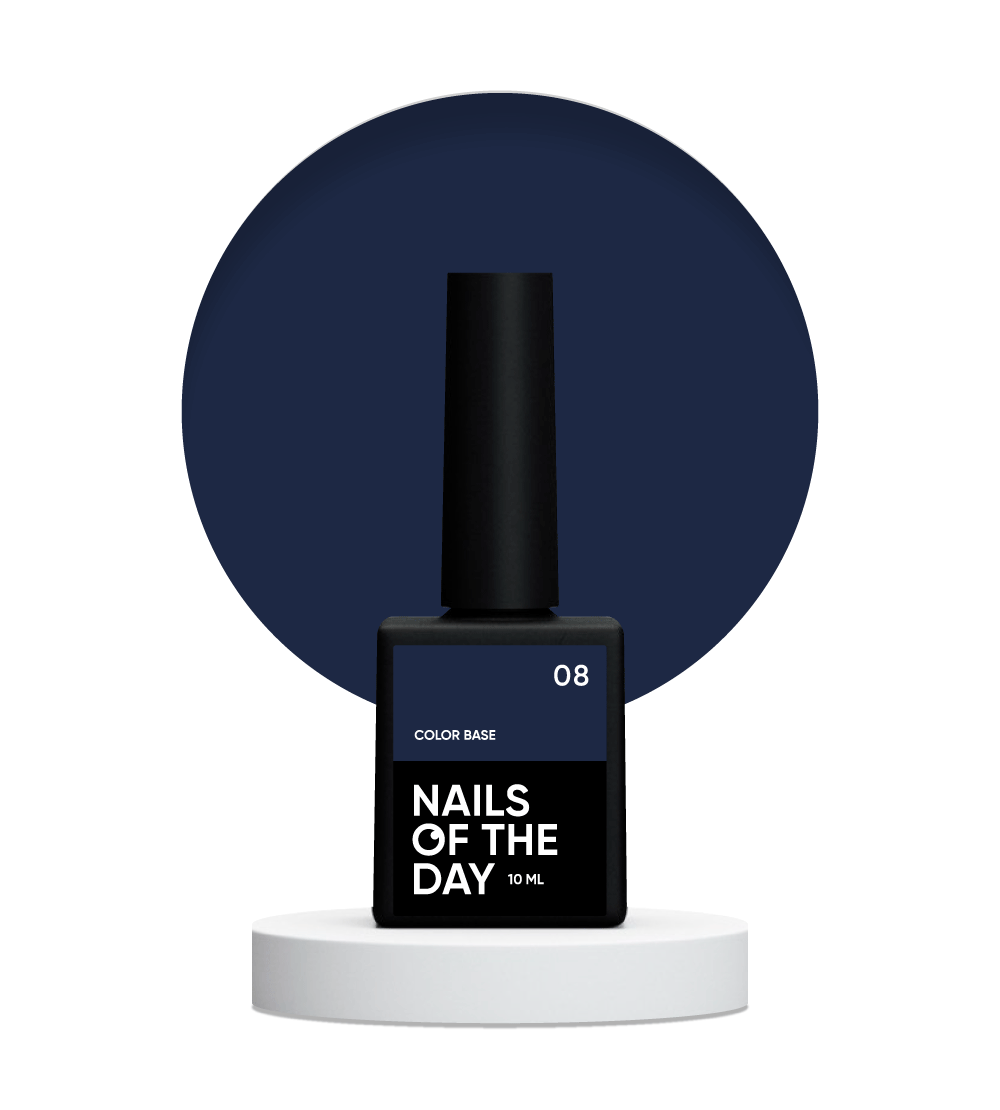 NAILSOFTHEDAY Сolor base 08 – кольорова база для нігтів (насичений синій), 10 мл, фото 1