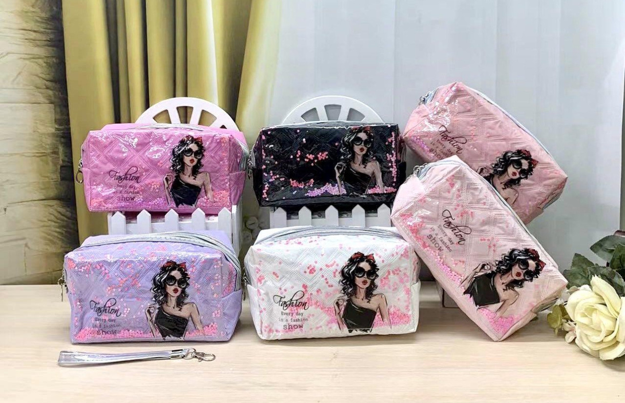 Косметичка прямокутна 18*10 см на блискавці з петелькою у різних кольорах Nina, фото 1