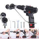 Насадка на дриль для різання листового металу насадка ножиці на шуруповерт дискова, фото 10