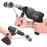 Насадка на дриль для різання листового металу насадка ножиці на шуруповерт дискова, фото 3