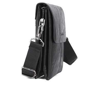 Чоловіча сумка з клапаном та довгим ремінцем 25*20 см зі штучної шкіри Kabir