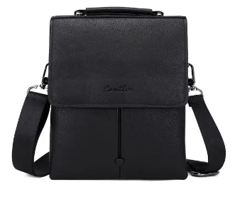 Чоловіча сумка з клапаном та довгим ремінцем 22*17 см зі штучної шкіри Kabir