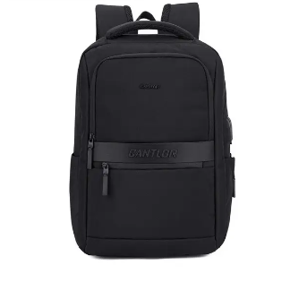 Рюкзак чорний спортивний міський 45*31 см на блискавці з кишенею Kabir