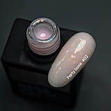 NAILSOFTHENIGHT Party base 03 – молочно-рожева база з голографічними шестигранниками, 10 мл, фото 2