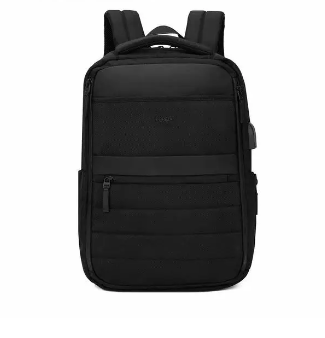 Рюкзак чорний спортивний міський 45*31 см на блискавці з кишенею Kabir