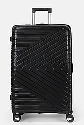 Велика пластикова валіза Tourist 301-1-BL чорна