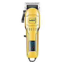 Машинка для стрижки волосся та бороди акумуляторна з цифровим дисплеєм VGR V-268