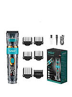 Машинка для стрижки волосся та бороди акумуляторна з цифровим дисплеєм VGR V-695