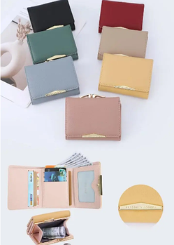 Гаманець жіночий 10,6*9,3 см на кнопці зі штучної шкіри в різних кольорах Balisa