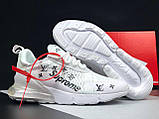 Чоловічі кросівки Nike Air Max 270 Supreme x LV сіточка стильні літні білі, фото 5