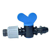 Мінікран із впаяною гумкою для крапельної стрічки, SantehPlast