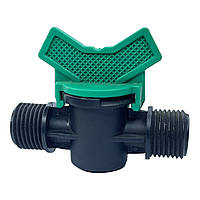 Мінікран прохідний різьблення зовнішнє 1/2 - 1/2, SantehPlast