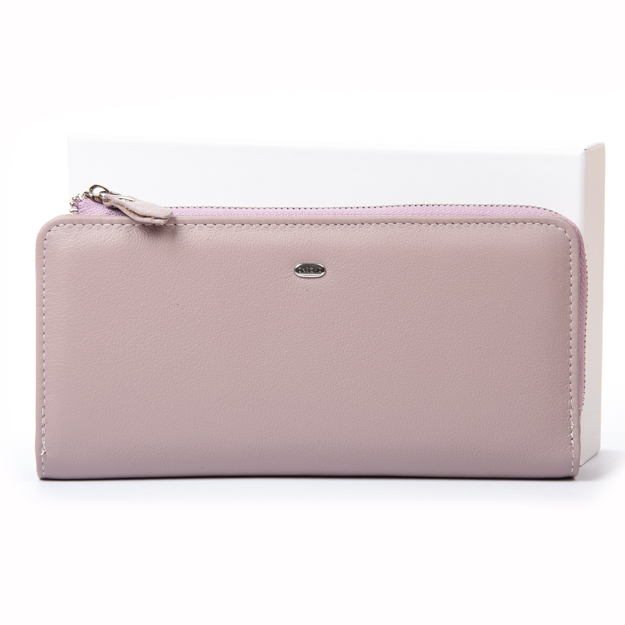 Гаманець жіночий шкіряний на блискавці Classic DR. BOND WN-23-21 pink-purple, фото 1