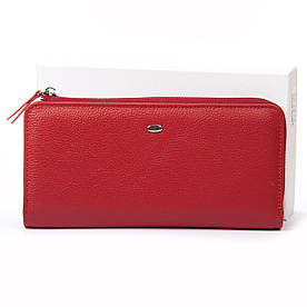 Гаманець жіночий шкіряний на блискавці Classic DR. BOND WN-23-21 red