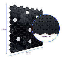 Самоклеюча алюмінієва плитка 300х300х3мм Чорна мозаїка SW-00001929, фото 3