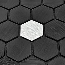 Самоклеюча алюмінієва плитка 300х300х3мм Чорна мозаїка SW-00001929, фото 5