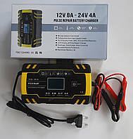 Foxsur Оригінал Зарядний пристрій автоматичний імпульсний для акумуляторів 12 В 24 В автомобільний