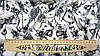 Тканина штапель колір білий "Квіткові контури", фото 5