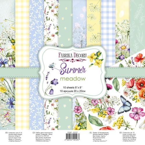 Набір двостороннього паперу 20х20см Fabrika Decoru "Summer meadow" 10 листів FDSP-02127