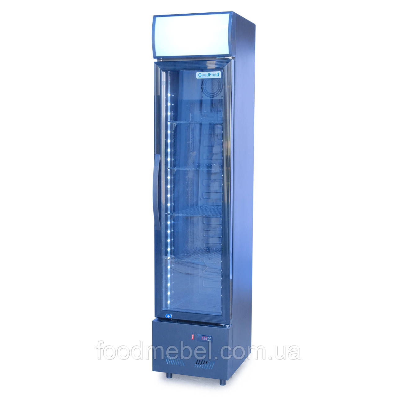 Шафа холодильна для напоїв GoodFood BC160BB2LED чорний з лайтбоксом, фото 1