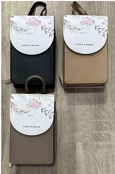 Сумочка гаманець жіноча 18*11,5 см на блискавці з довгим ремінцем у різних кольорах Balisa