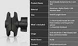 Подвійне гніздо/кріплення CH - RAM Double Socket Arm – розмір B, коротке, фото 5