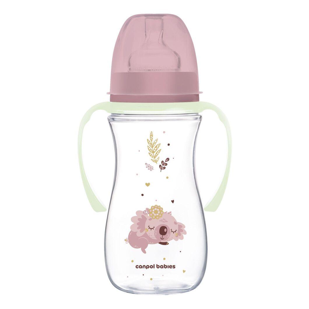 Canpol babies Пляшка антиколікова з широким отвором 300 мл Easystart Sleepy Koala - рожева 35/238
