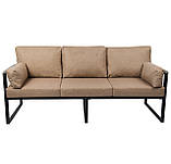 Диван "Махагоні" 3-х місний (бежевий на чорному), фото 9