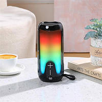 Bluetooth-колонка TG651 з RGB ПІДСВІТКОМ, акумуляторна колонка для музики, для вечірки. Колір: чорний