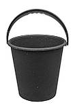 Відро пластикове 9 літрів чорне Ø 27.5 см h=26.5 см (ХАРПЛАСТМАС), фото 2