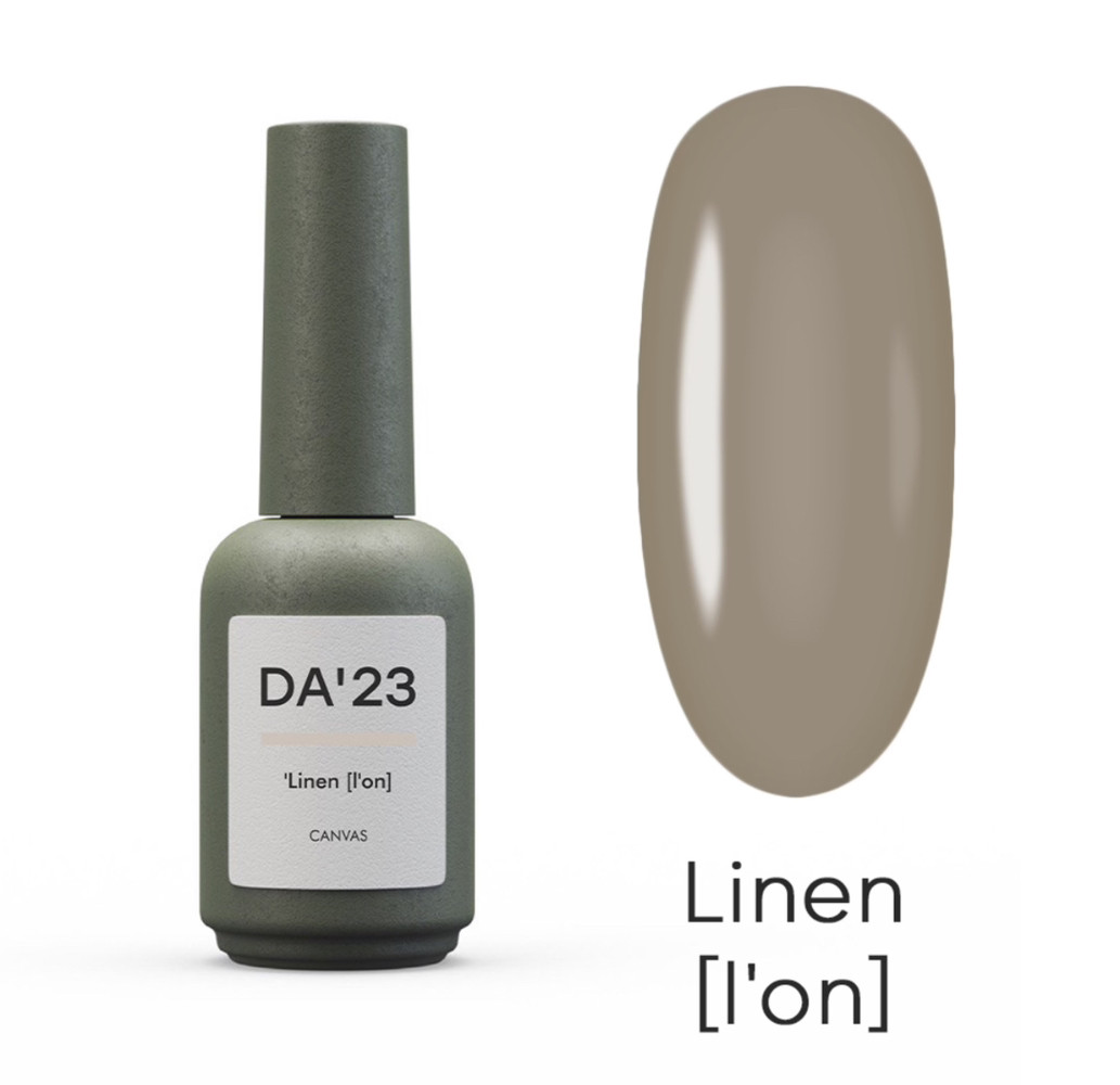 DA23 СІРО-КОРИЧНЕВИЙ ГЕЛЬ ЛАК LINEN (LON) ЛЬОН 14 МЛ, фото 1