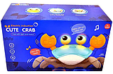 Музична розвиваюча іграшка бігаючий крабик з сенсором QC-1Y, фото 4