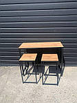 Барний набір зі столу та стільців у стилі лофт, фото 2