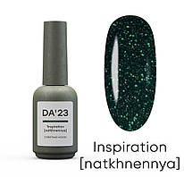 DA23 ЗЕЛЕНИЙ ГЕЛЬ ЛАК З БЛИСКІТКАМИ INSPIRATION (NATKHNENNYA) 14 МЛ